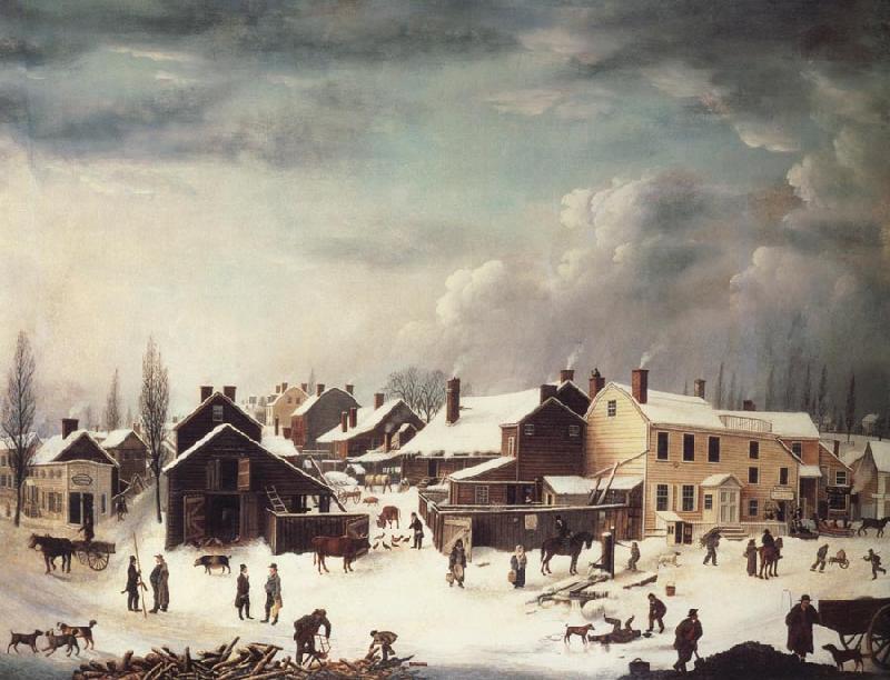 Francis Guy Winter Scene in Brooklyn oil painting picture